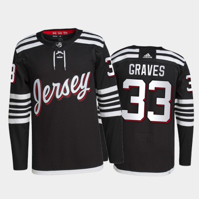Adidas New Jersey Devils #33 Ryan Graves Men's 2021-22 Alternate Authentic NHL Jersey - Black